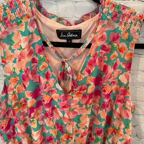 Sam Edelman Floral Print Smocked Waist Dress - Picture 4 of 7